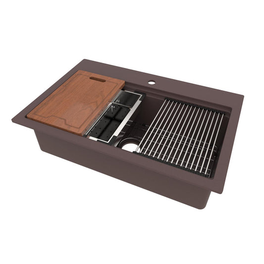 SILGRANIT BROWN  DUAL MOUNT SINGLE