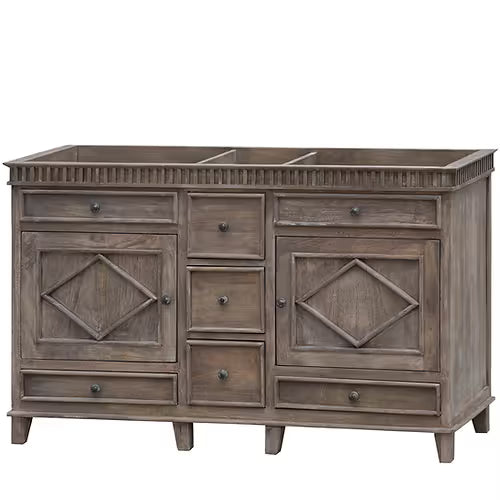 LK3858NT 58" DISTRESSED WOOD NO TOP