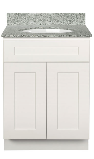 SSSWV2421 24" Vanity Shaker White BASE ONLY