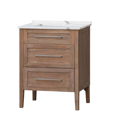 LK5128   28" MANGO /WHITE QUARTZ TOP