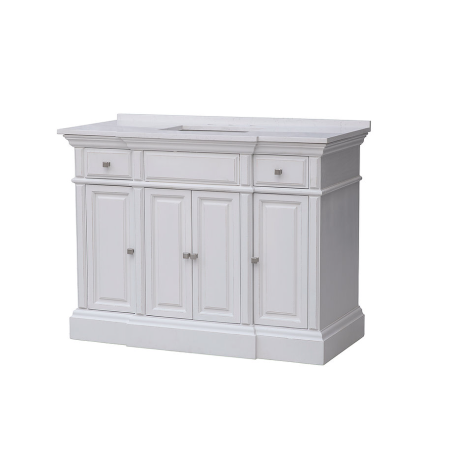 LK2248 48" WHITE DISTRESSED VANITY
