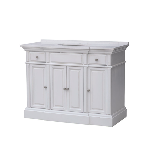 LK2248    48" WHITE DISTRESSED VANITY