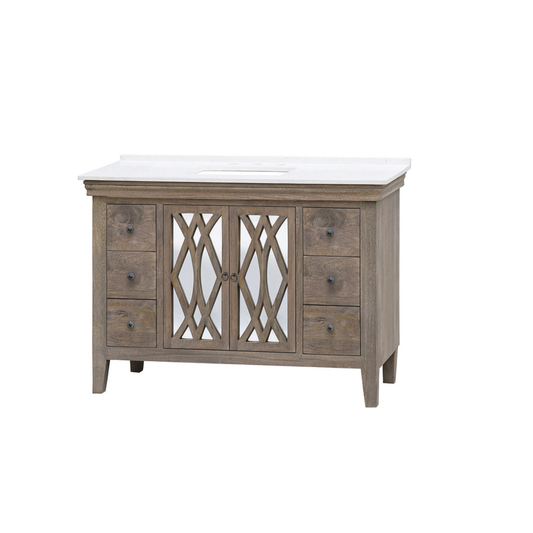 LK3748 - Clear Mango 48" w/ White Quartz Top