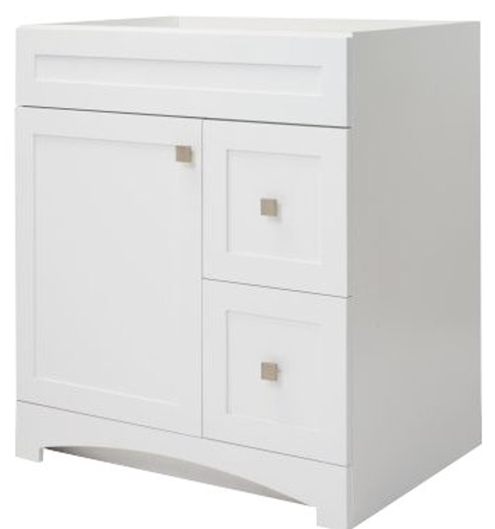 Monterrey Series MXWV3021 Vanity, Flat White, 2-Drawer