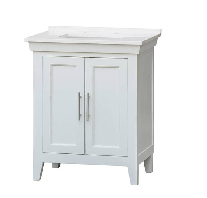 SS5430 30" DISTRESSED WHITE VANITY