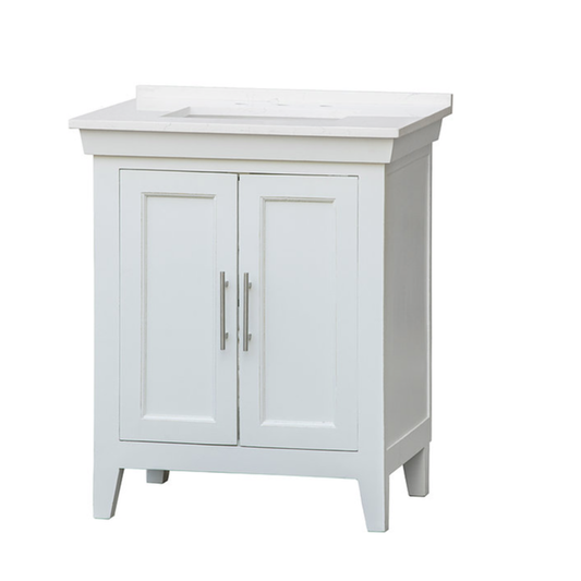 LK5430    30" DISTRESSED WHITE VANITY