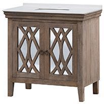 LK3736 - Clear Mango 36" w/ White Quartz Top