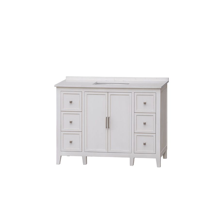 LK5948 ASPEN 48" WHITE DISTRESSED
