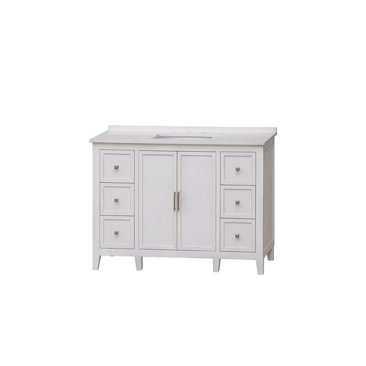 LK5948 ASPEN 48" WHITE DISTRESSED