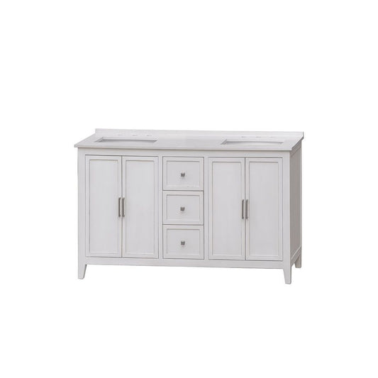 LK5958  ASPEN 58" WHITE DISTRESSED