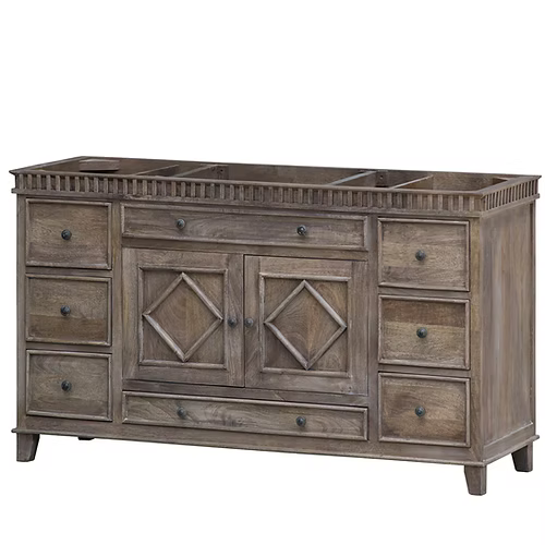 LK3860NT 60" DISTRESSED WOOD NO TOP