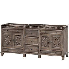 LK3872NT 72" DISTRESSED WOOD NO TOP