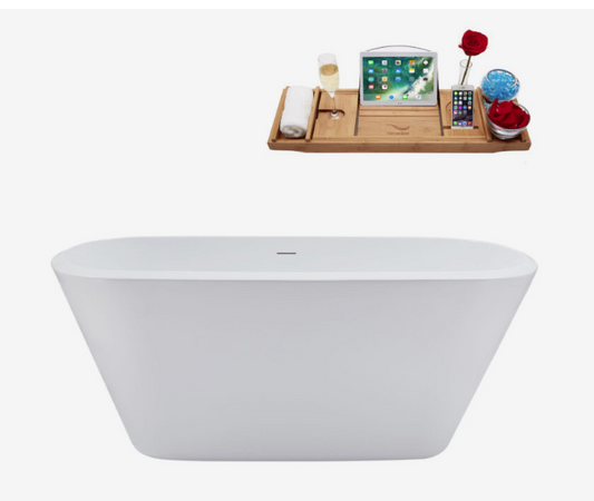 59''  0463 Freestanding Tub and Tray With Internal Drain