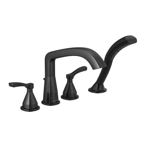 STRYKE ROMAN TUB BLACK WITH HAND HELD TRH76BL