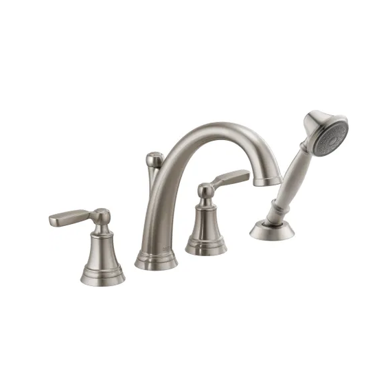 WOODHURST SATIN NICKEL ROMAN TUB WITH HANDHELD TRH32SS