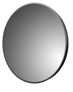 SSAM2828BB    28″ Round Wall Mirror in Brushed Black