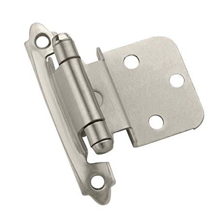 BP3428G10 Self-Closing, Face Mount Hinge with 3/8in(10mm) Inset - SN - 2 Pack