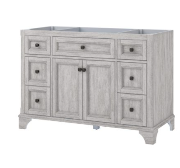 Ellery 48“ Vanity Cabinet in Vintage Grey