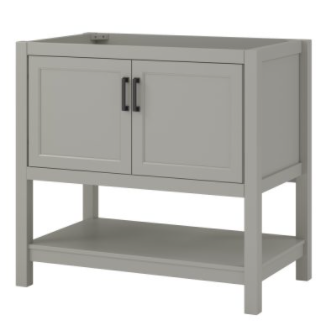 Hollis 36“ Vanity Cabinet in Grey- BASE ONLY