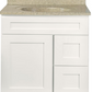 SSSWV3021D   30" Vanity Shaker White With Drawers