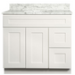 SSSWV3621D     36" Vanity Shaker White With Drawers