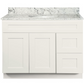 SSSWV4221D      42" Vanity Shaker White With Drawers