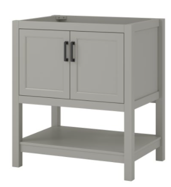 Hollis 30“ Vanity Cabinet in Grey