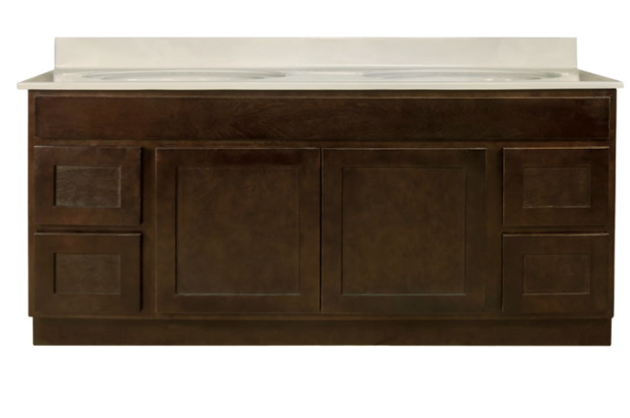 SSSEV6021D    60" Vanity With Drawers Shaker Expresso